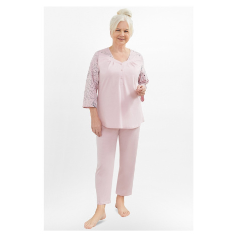 Dámske pyžamo Martel Rozálie - bavlna Ružová