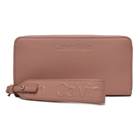 Calvin Klein Veľká dámska peňaženka Gracie Wallet W/Strap Lg K60K611388 Ružová
