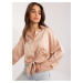 Beige loose classic long sleeve shirt