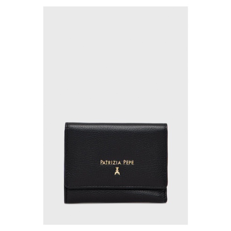 Kožená peňaženka Patrizia Pepe dámsky, čierna farba, CQ7081 L001