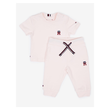 Tommy Hilfiger Set of girls' T-shirt and sweatpants in light pink Tommy Hilf - Girls