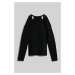 Sveter Karl Lagerfeld Cut Out Knit Sweater Black