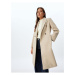 Koton Double Breasted Long Cashmere Coat with Hidden Pockets