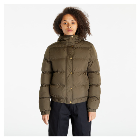 Bunda Urban Classics Ladies Hooded Puffer Jacket Dark Olive