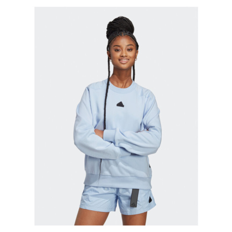 Adidas Mikina City Escape Loose Crew Sweatshirt IC0278 Modrá Loose Fit