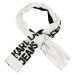 Šál Karl Lagerfeld Jeans Knitted Logo Scarf Biela