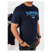 Men's T-shirt with print, dark blue Dstreet