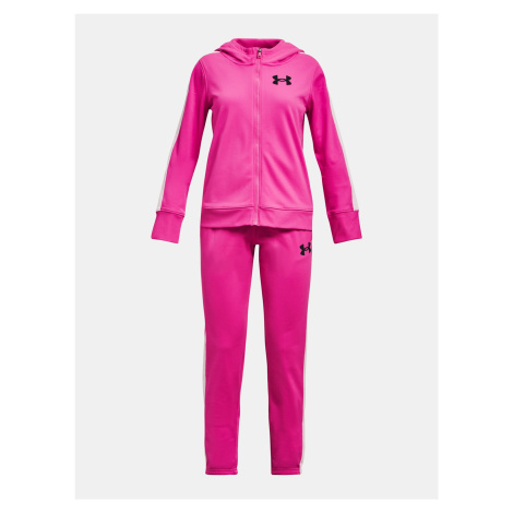 Under Armour UA Knit Hooded Tracksuit-PNK - Girls
