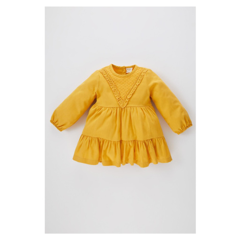 DEFACTO Baby Girl Long Sleeve Twill Dress