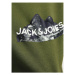 Jack&Jones Junior Mikina Mountain Logo 12263372 Zelená Relaxed Fit