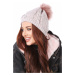 Powder winter hat with pompom