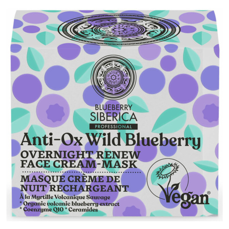 NATURA SIBERICA Blueberry Siberica Nočná obnovujúca pleťová krémová maska 50 ml