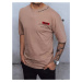 Men's T-shirt with print and patches for cappuccino Dstreet z