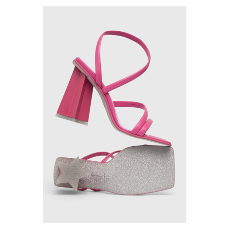 Sandále Chiara Ferragni CF3134_011 ružová farba, CF STAR HEEL 100