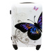 Biely škrupinový cestovný kufor &quot;Butterfly&quot; - veľ. M