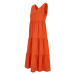 Šaty Woolrich Poplin Maxi Dress Oranžová