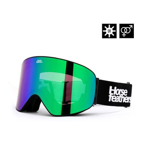 HORSEFEATHERS Okuliare na snowboard Edmond - black/mirror green BLACK