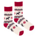 Vlnené ponožky Vlnáč Nordic červený lem