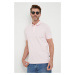 Bavlnené polo tričko BOSS ružová farba,jednofarebné,50468301