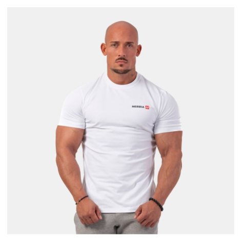 NEBBIA Pánske tričko Minimalist Logo biele  XXL