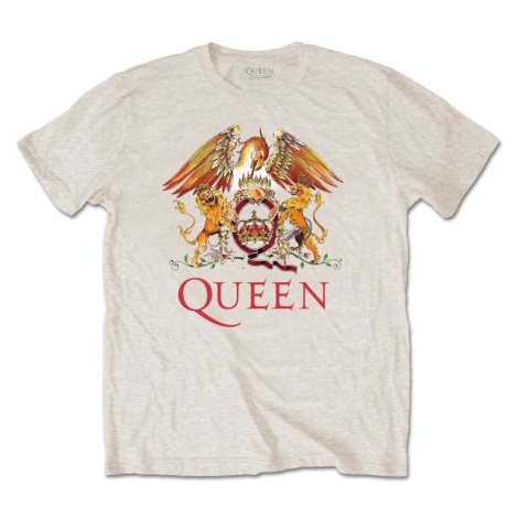 Queen Tričko Classic Crest Unisex Sand