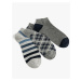 Koton Set of 3 Booties and Socks with Geometric Pattern, Multicolor