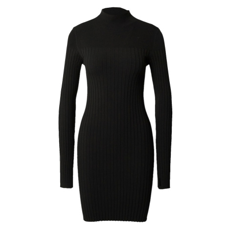 Calvin Klein Pletené šaty 'ICONIC'  čierna