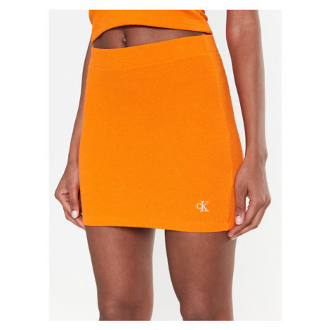 Calvin Klein Jeans Puzdrová sukňa J20J220795 Oranžová Slim Fit