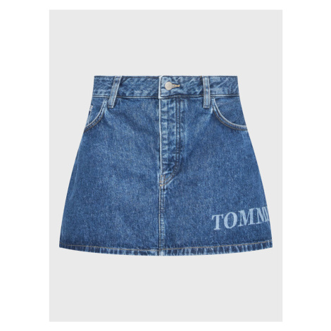 Tommy Jeans Džínsová sukňa Micro DW0DW14834 Tmavomodrá Regular Fit Tommy Hilfiger