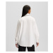 Košeľa Karl Lagerfeld Signature Collar Poplin Shirt White