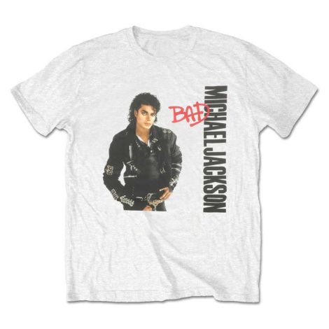 Michael Jackson tričko Bad Biela