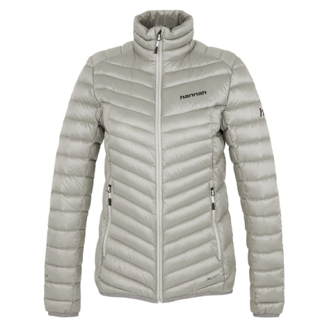 Women's lightweight insulated down jacket Hannah AYLA light gray stripe