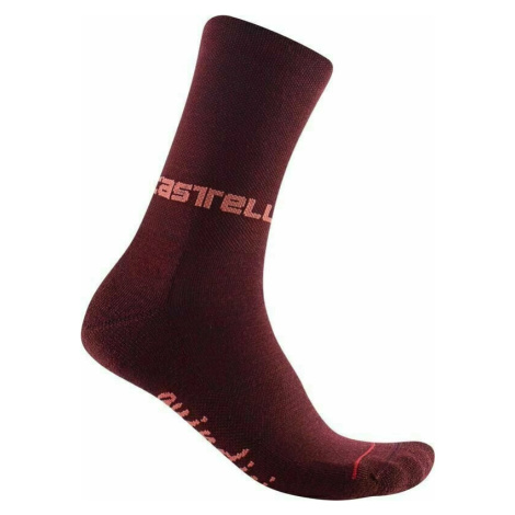 Castelli Quindici Soft Merino W Sock Bordeaux L/XL Cyklo ponožky