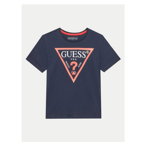 Guess Tričko L73I55 K8HM0 Modrá Regular Fit