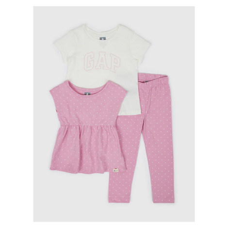 Ružový detský outfit set GAP organic