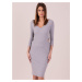 Light gray day dress with cutouts