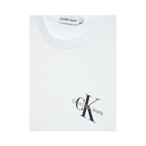 Calvin Klein Jeans Tričko Monogram IB0IB01231 Biela Regular Fit