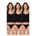 Trendyol Black 3-Pack Cotton Brazilian Knitted Panties