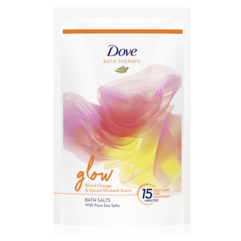 Dove Bath Therapy Glow soľ do kúpeľa Blood Orange & Spiced Rhubarb