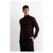 DEFACTO Standard Fit Half Turtleneck Half Zipper Knitwear Sweater