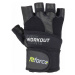 Fitforce LINEAR Kožené fitness rukavice, čierna, veľkosť