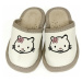 Detské biele papuče KITTY