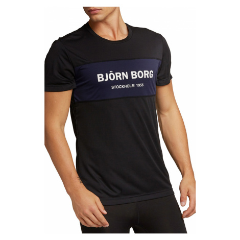 Pánske modro-čierne tričko s krátkym rukávom Atos Tee Bjorn Borg