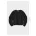 Mikina Karl Lagerfeld Ruffled Sleeve Sweatshirt Čierna