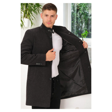 PLT8367 DEWBERRY MEN'S COAT-STRAIGHT LIGHT ANTHRACITE