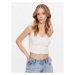 BDG Urban Outfitters Top BDG SEAMLESS CROSS LACE 76466762 Écru Slim Fit