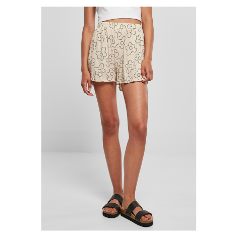 AOP Viscose Resort Women's Soft-Seagrass Flower Shorts Urban Classics