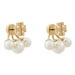 Tory Burch Náušnice Kira Pearl Front-Back Earring 153672 Zlatá