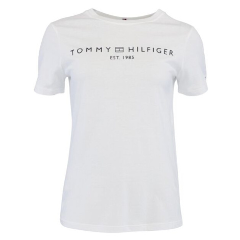 Tommy Hilfiger LOGO CREW NECK Dámske tričko, biela, veľkosť