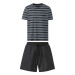 LIVERGY® Pánske krátke pyžamo (pruhy/čierna)